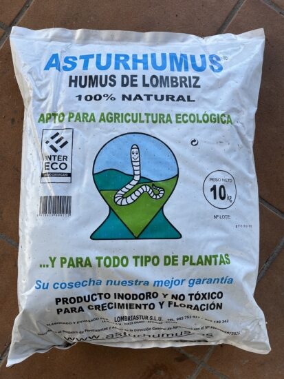 Saco de humus de lombriz